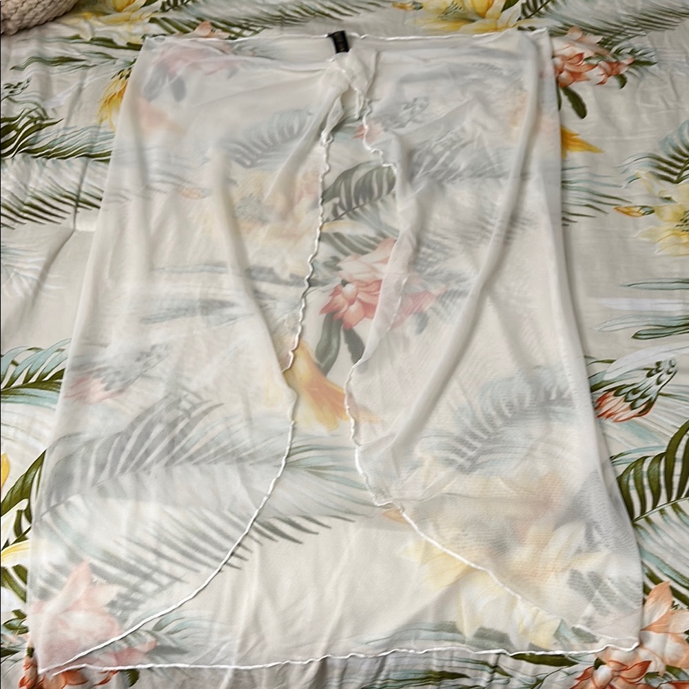 White Sarong Swim Cover-Up
